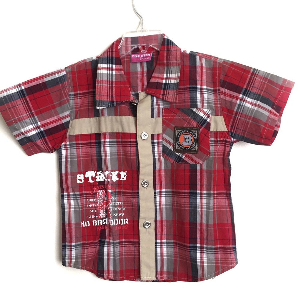 Nice Wear Boy's Shirt Size 6 Sort Sleeve